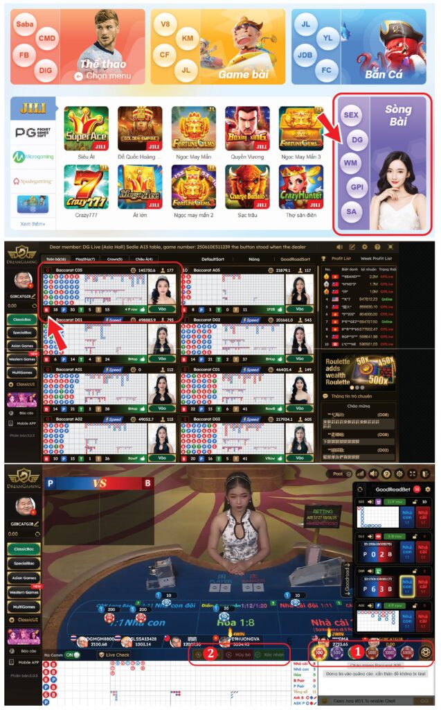 Hướng dẫn chơi live casino Gi8
