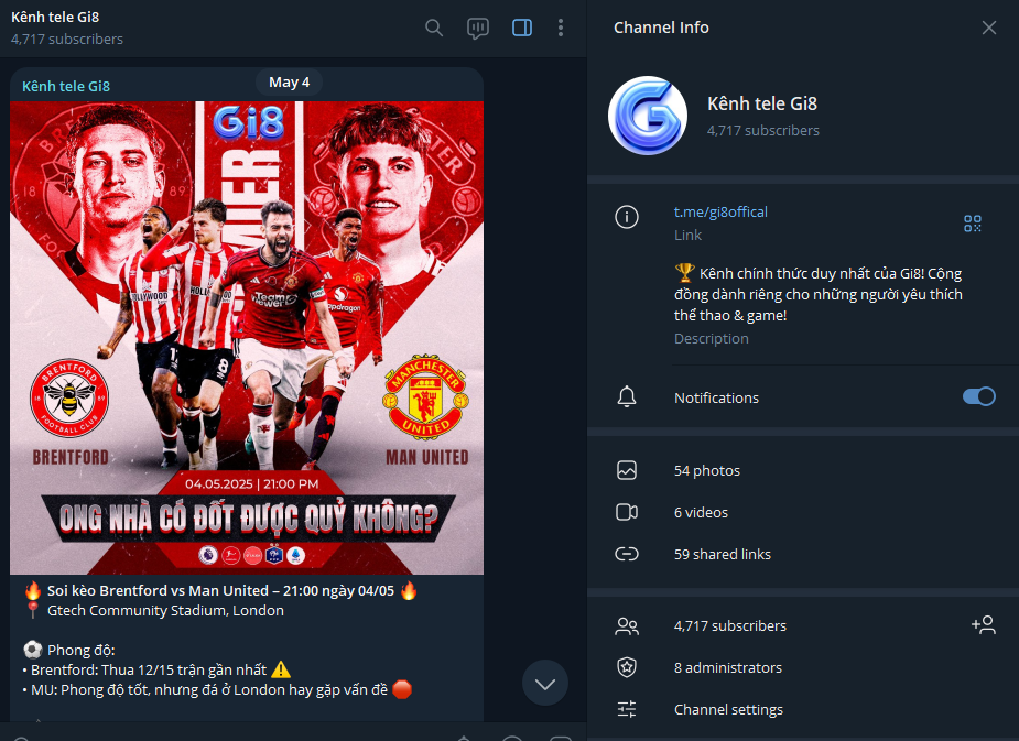 Channel Telegram Gi8