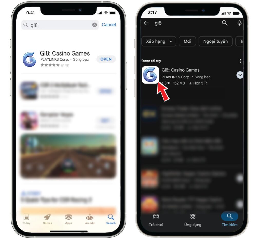 Gi8 App trên app store