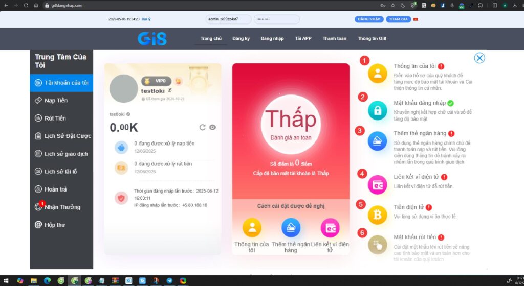 xác minh gi8 đăng nhập