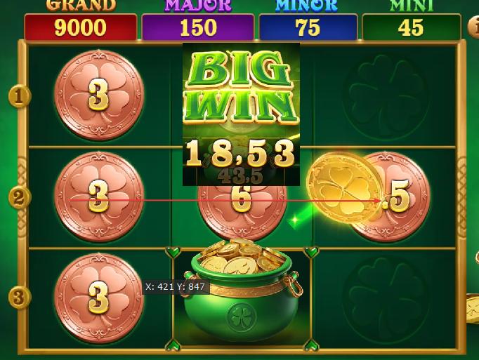 Cơ chế thưởng khi chơi clover coins.