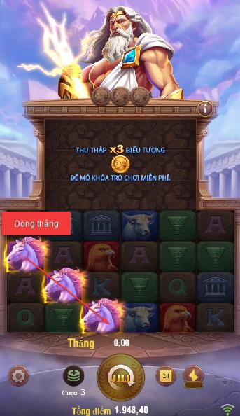 Luật chơi Zeus slot.