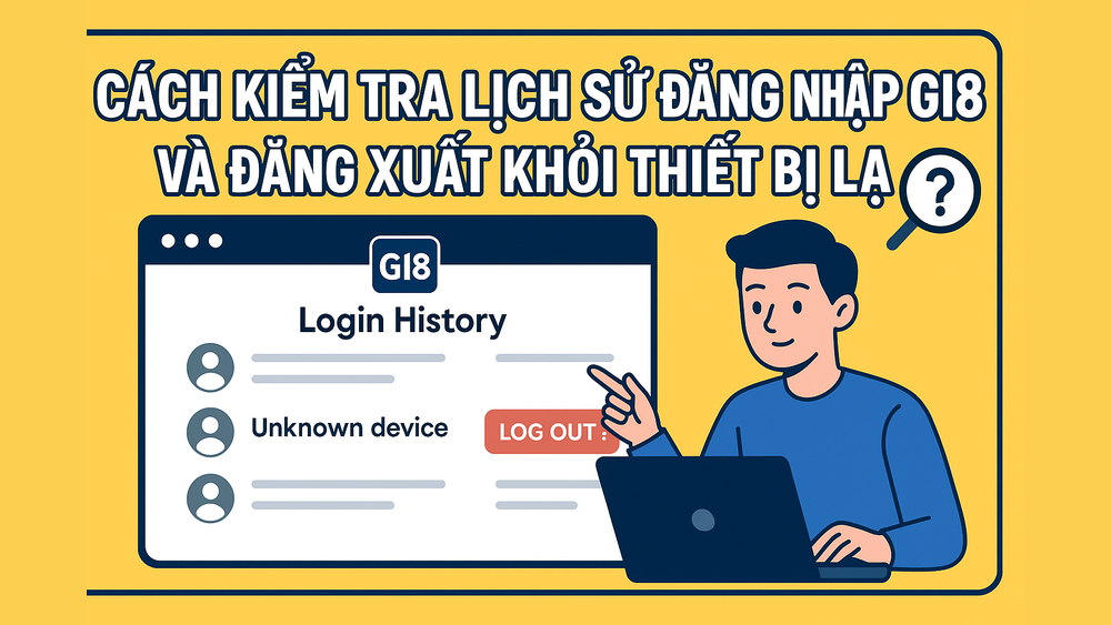 Cách kiểm tra lịch sử đăng nhập trên các thiết bị lạ tại GI8