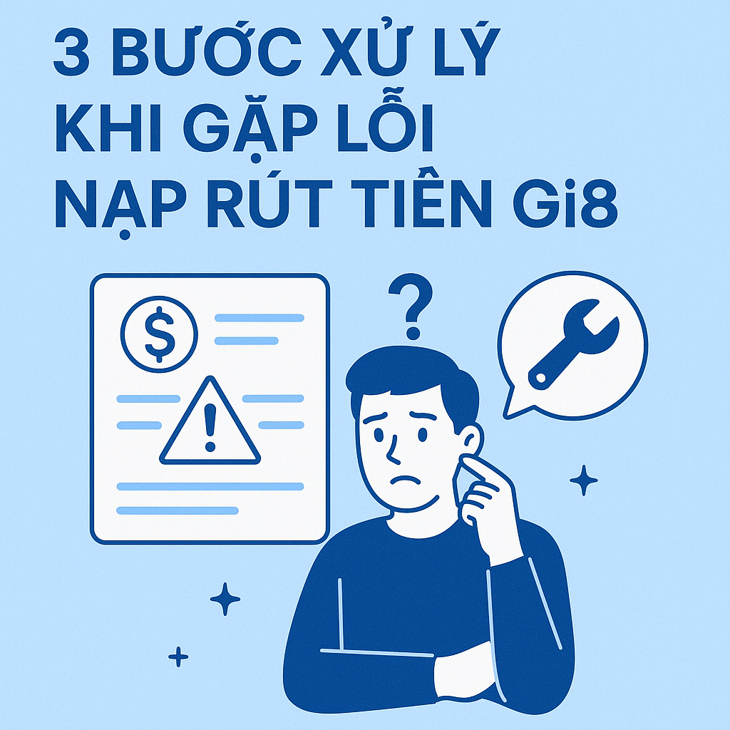 Xử lý lỗi nạp rút tiền Gi8